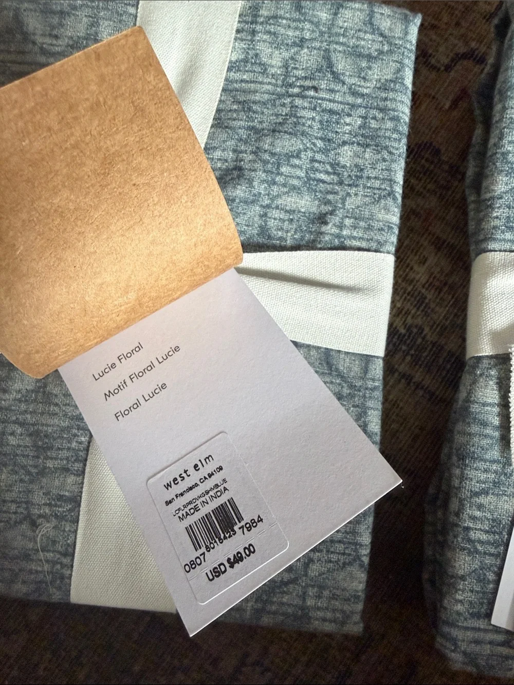West Elm Lucie Floral Blue Ocean Set of two Sham Size King NEW